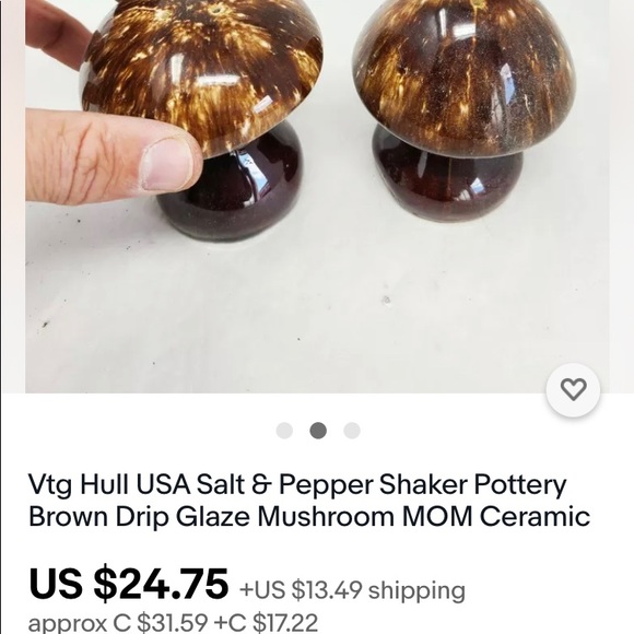 Vintage Hull USA Salt  & Pepper mushrooms shakers - Picture 14 of 17